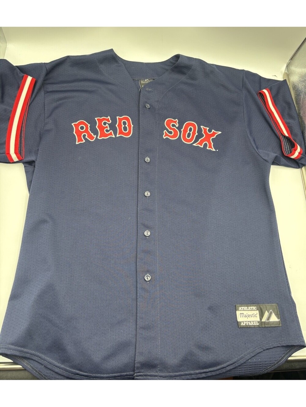 Vintage Majestic Boston Red Sox #24 Manny Ramirez Jersey Navy Blue XL!!!